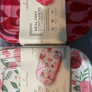 Crofton Pink Floral Meal Prep Containers - 4 Pack